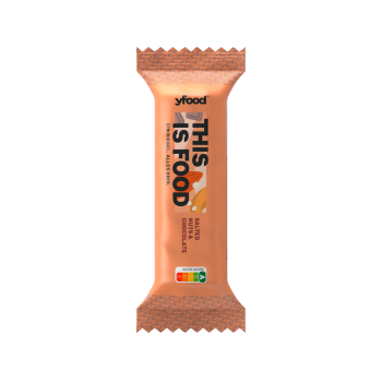yfood Riegel Salted Nuts & Chocolate, Ein Riegel - Alles drin, 60 Gramm